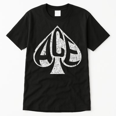 Vintage Ace Of Spades Texas Hold'em Playing Card Tall T-Shirt