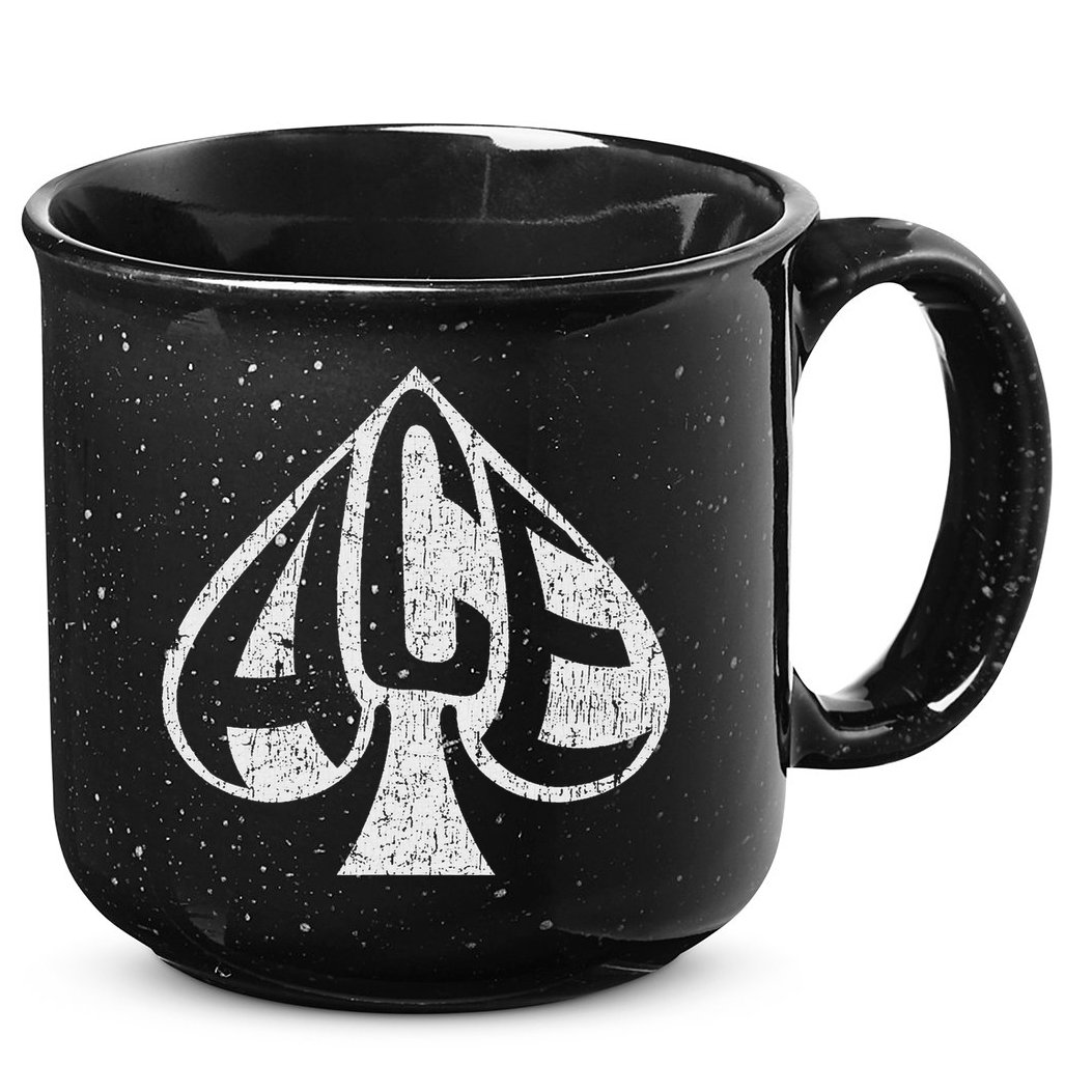 Vintage Ace Of Spades Texas Hold'em Playing Card 15oz Campfire Ceramic Mug