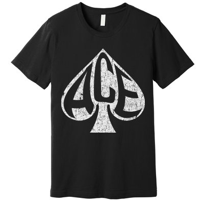 Vintage Ace Of Spades Texas Hold'em Playing Card Premium T-Shirt