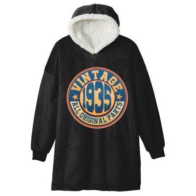 Vintage All Original Parts Emblem Shield 1935 90th Birthday Hooded Wearable Blanket