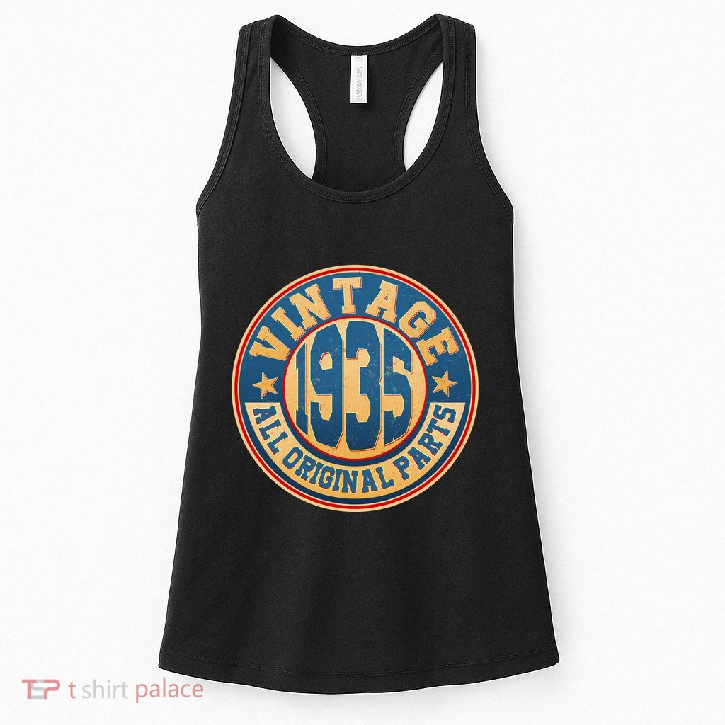 Vintage All Original Parts Emblem Shield 1935 90th Birthday Womens Tank Top