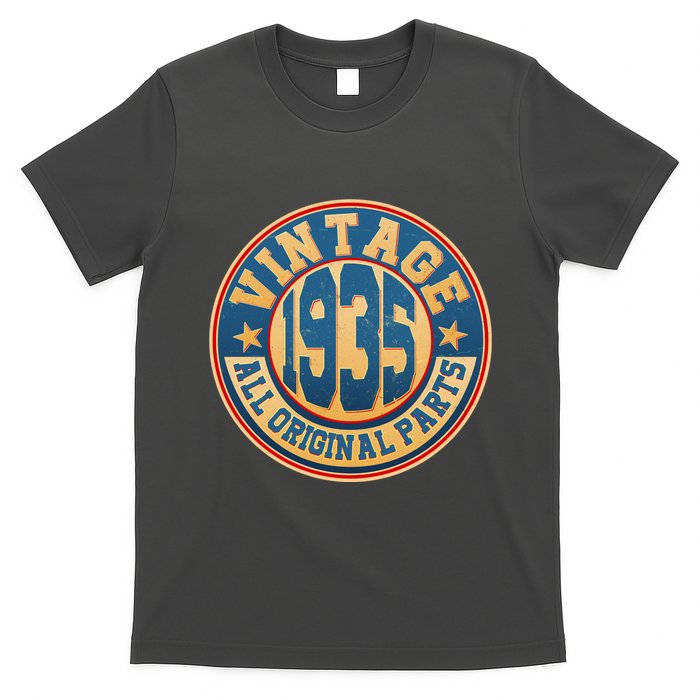 Vintage All Original Parts Emblem Shield 1935 90th Birthday T-Shirt