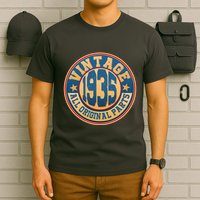 Vintage All Original Parts Emblem Shield 1935 90th Birthday T-Shirt