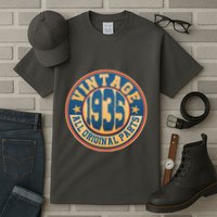 Vintage All Original Parts Emblem Shield 1935 90th Birthday Tall T-Shirt