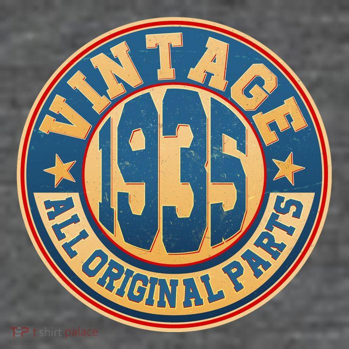 Vintage All Original Parts Emblem Shield 1935 90th Birthday Flatbill Hat