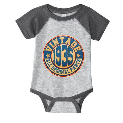 Vintage All Original Parts Emblem Shield 1935 90th Birthday Infant Baby Jersey Bodysuit