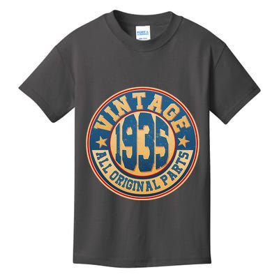 Vintage All Original Parts Emblem Shield 1935 90th Birthday Kids T-Shirt