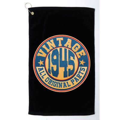Vintage All Original Parts Emblem Shield 1945 80th Birthday Golf Towel