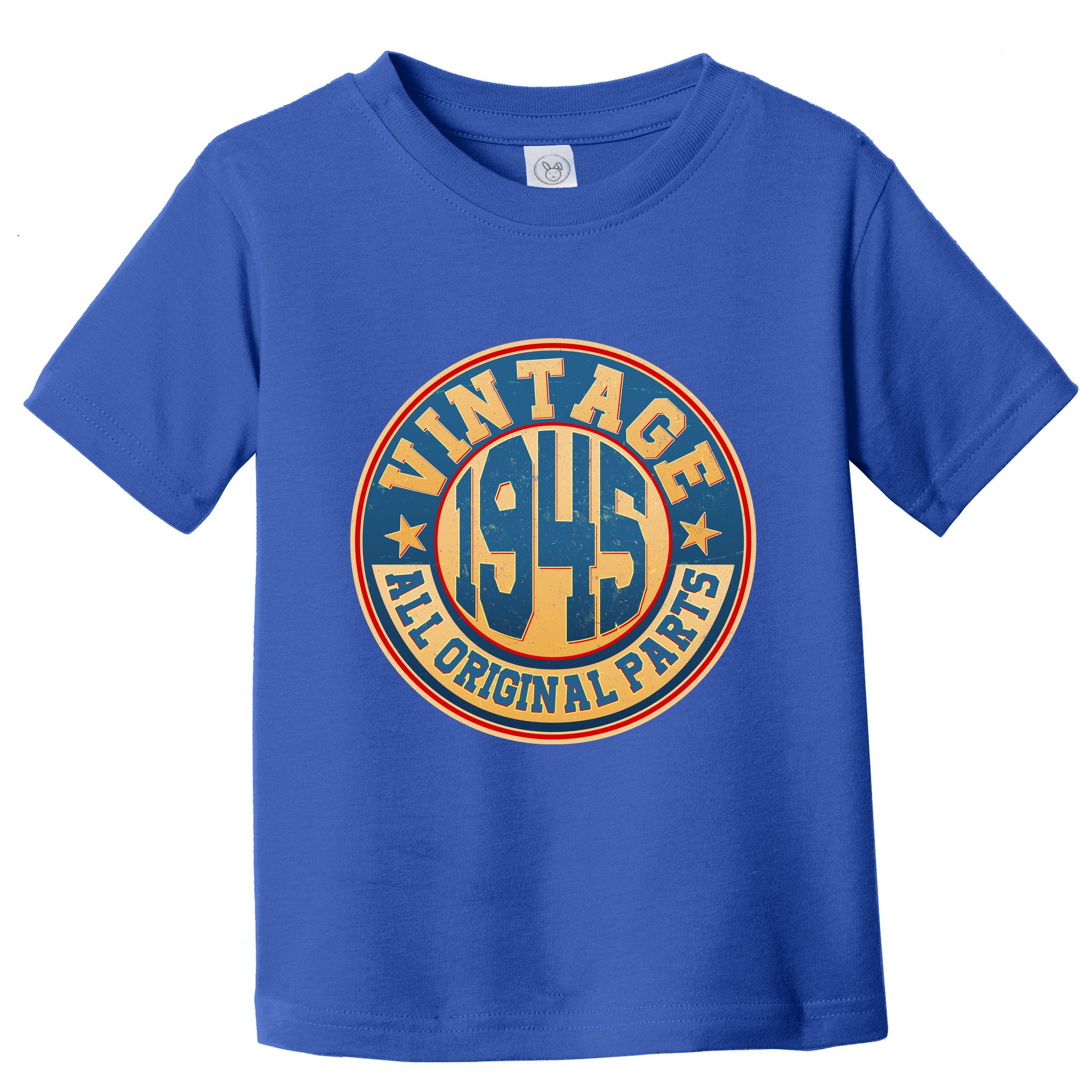 Vintage All Original Parts Emblem Shield 1945 80th Birthday Toddler T-Shirt