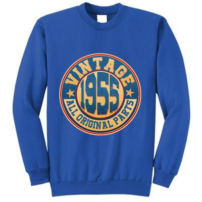 Vintage All Original Parts Emblem Shield 1955 70th Birthday Sweatshirt