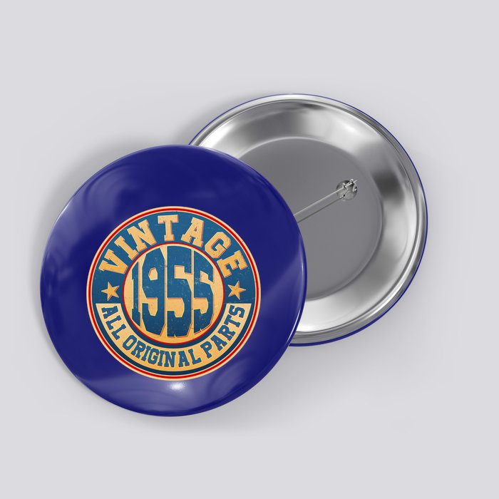 Vintage All Original Parts Emblem Shield 1955 70th Birthday Button