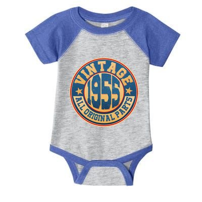 Vintage All Original Parts Emblem Shield 1955 70th Birthday Infant Baby Jersey Bodysuit