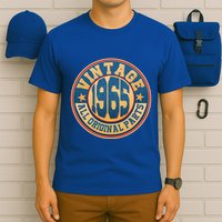 Vintage All Original Parts Emblem Shield 1965 60th Birthday T-Shirt