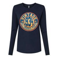 Vintage All Original Parts Emblem Shield 1934 90th Birthday Womens Cotton Relaxed Long Sleeve T-Shirt