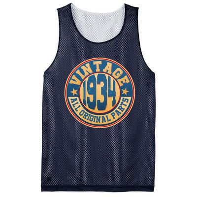 Vintage All Original Parts Emblem Shield 1934 90th Birthday Mesh Reversible Basketball Jersey Tank