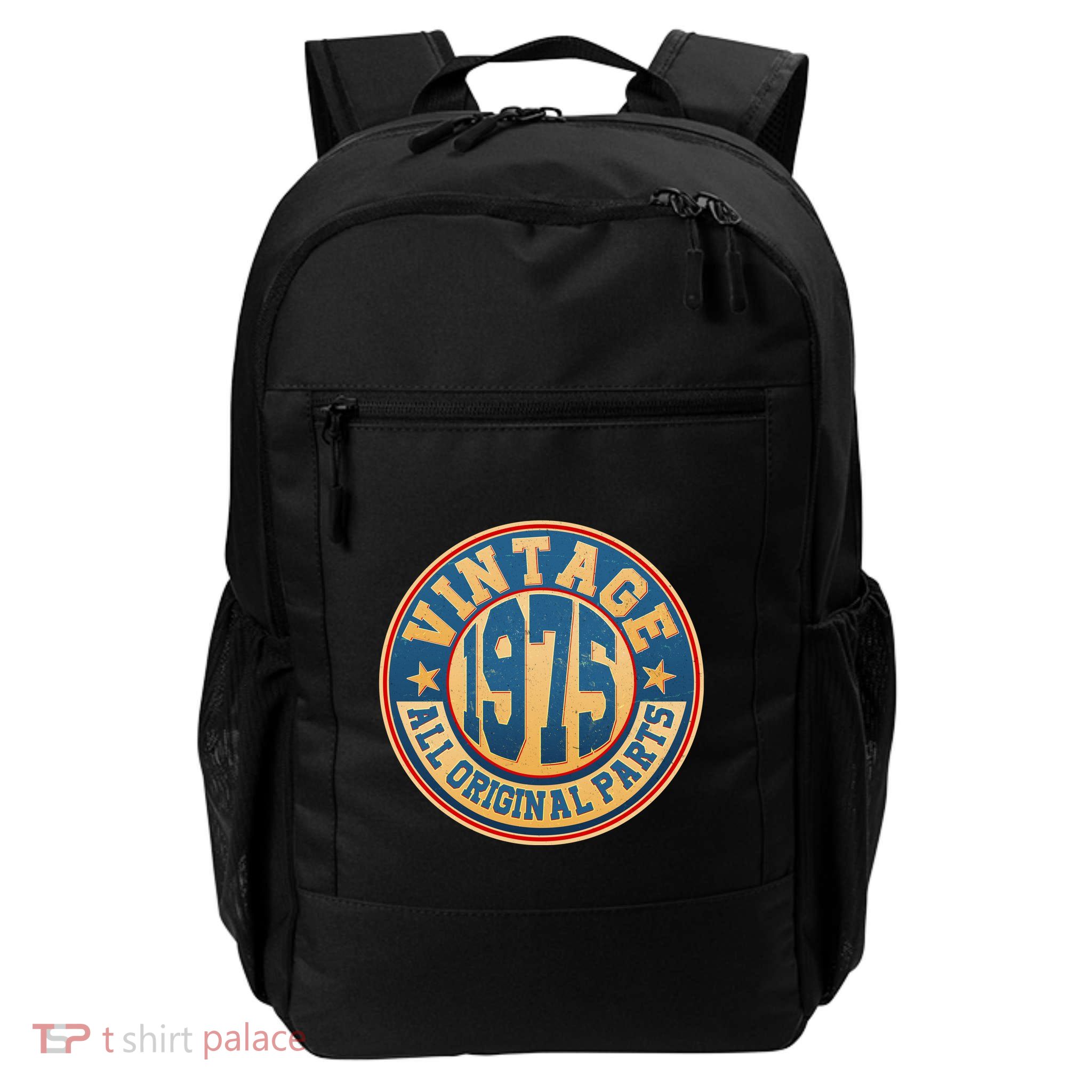 Vintage All Original Parts Emblem Shield 1975 50th Birthday Backpack