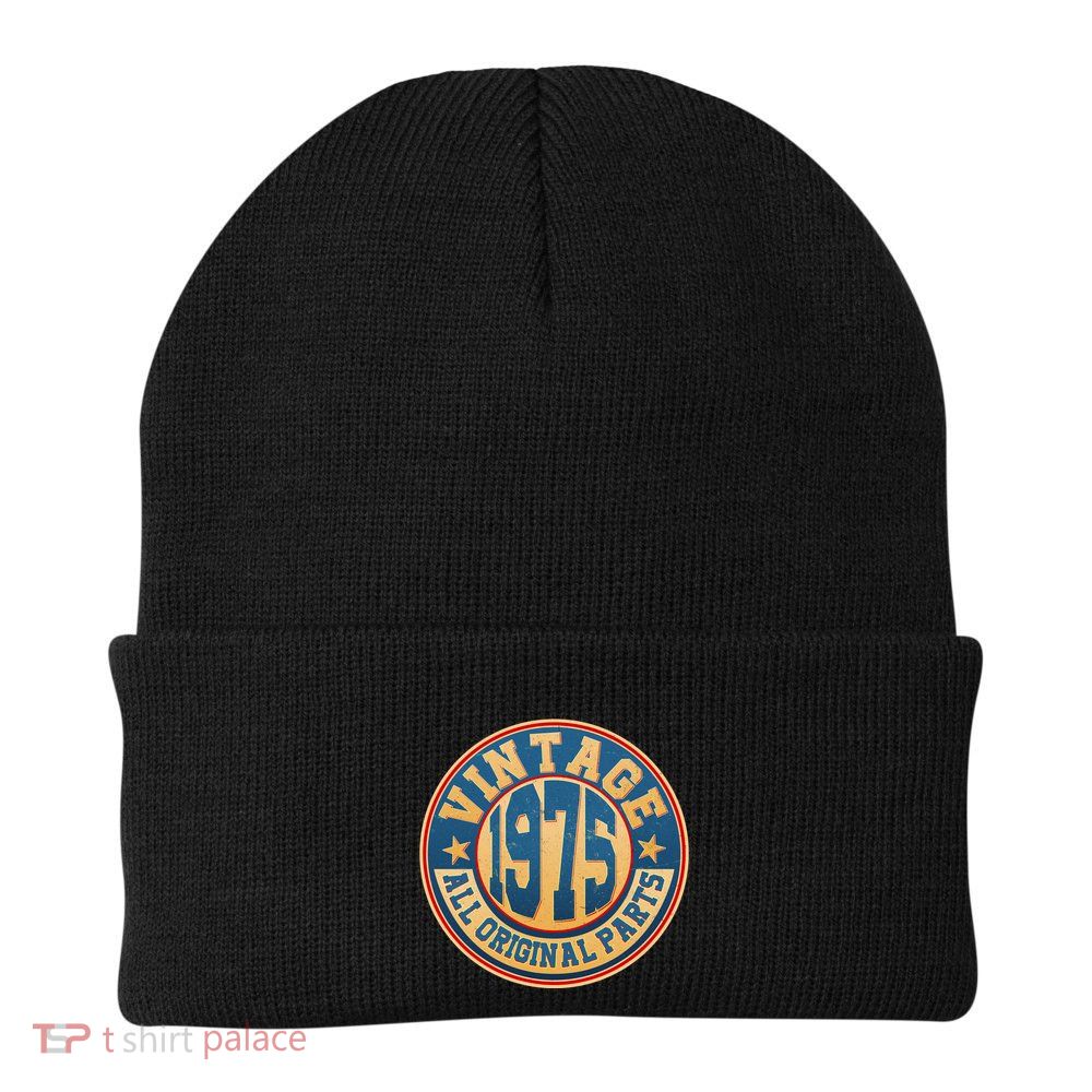 Vintage All Original Parts Emblem Shield 1975 50th Birthday Beanie