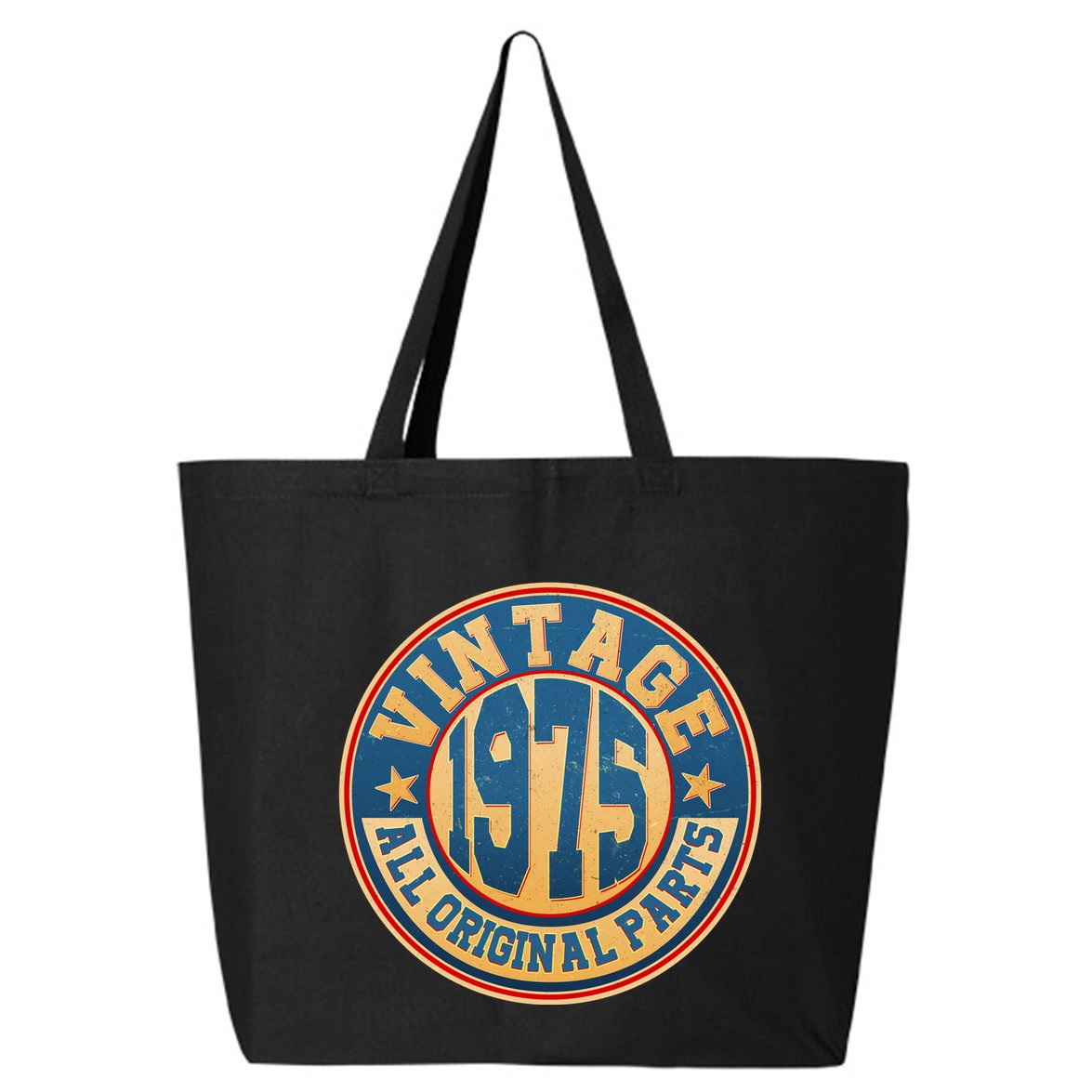 Vintage All Original Parts Emblem Shield 1975 50th Birthday 25L Jumbo Tote