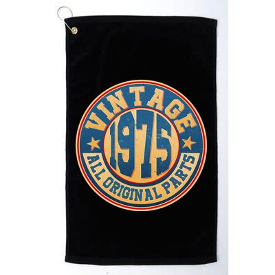 Vintage All Original Parts Emblem Shield 1975 50th Birthday Golf Towel