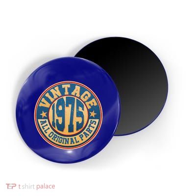 Vintage All Original Parts Emblem Shield 1975 50th Birthday Magnet