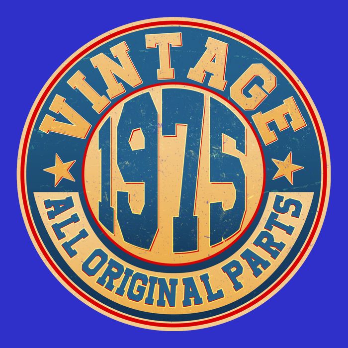 Vintage All Original Parts Emblem Shield 1975 50th Birthday Toddler T-Shirt