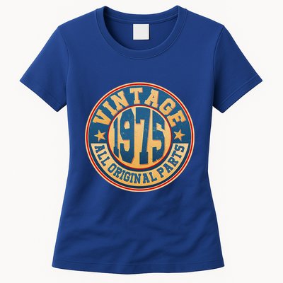 Vintage All Original Parts Emblem Shield 1975 50th Birthday Womens T-Shirt