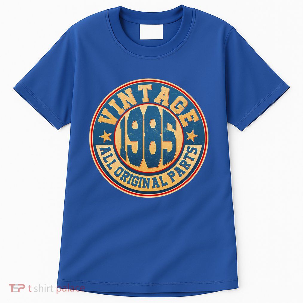 Vintage All Original Parts Emblem Shield 1985 40th Birthday Tall T-Shirt