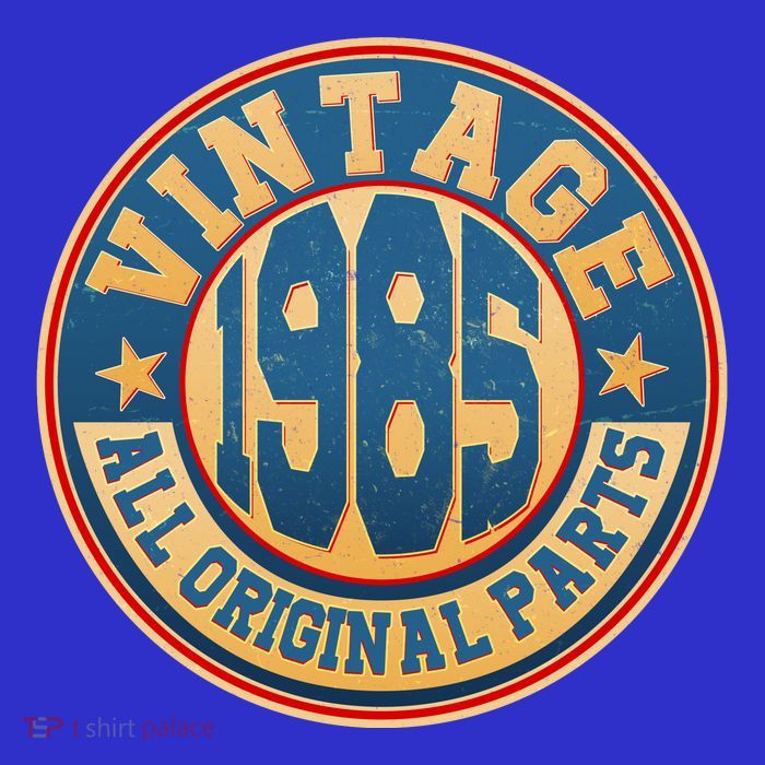 Vintage All Original Parts Emblem Shield 1985 40th Birthday Tall T-Shirt