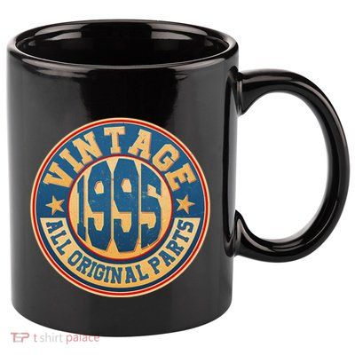Vintage All Original Parts Emblem Shield 1995 30th Birthday 11oz C Handle Ceramic Mug