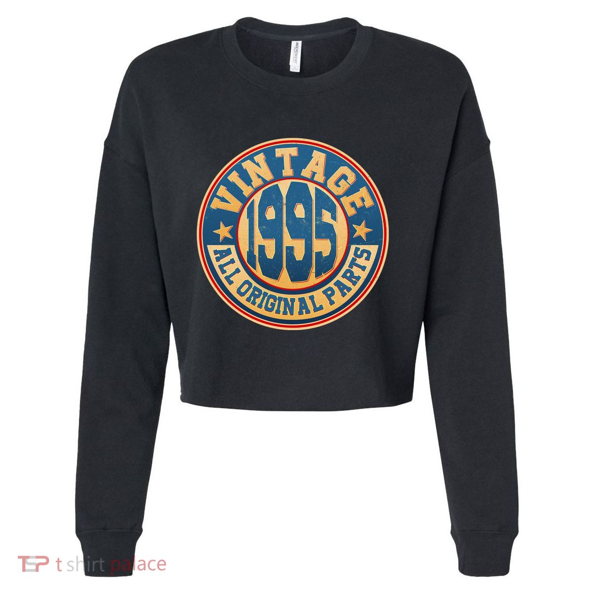 Vintage All Original Parts Emblem Shield 1995 30th Birthday Cropped Pullover Crew