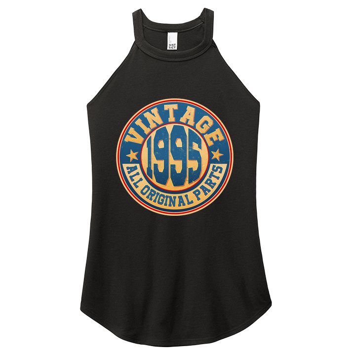 Vintage All Original Parts Emblem Shield 1995 30th Birthday Women's Perfect Tri Rocker Tank
