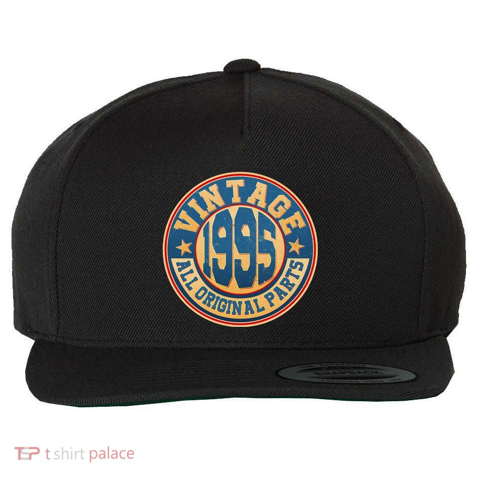 Vintage All Original Parts Emblem Shield 1995 30th Birthday Wool Snapback Cap