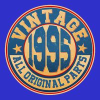 Vintage All Original Parts Emblem Shield 1995 30th Birthday Premium T-Shirt