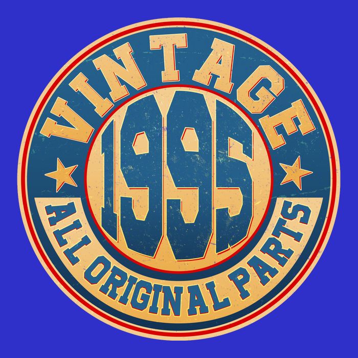 Vintage All Original Parts Emblem Shield 1995 30th Birthday Premium T-Shirt