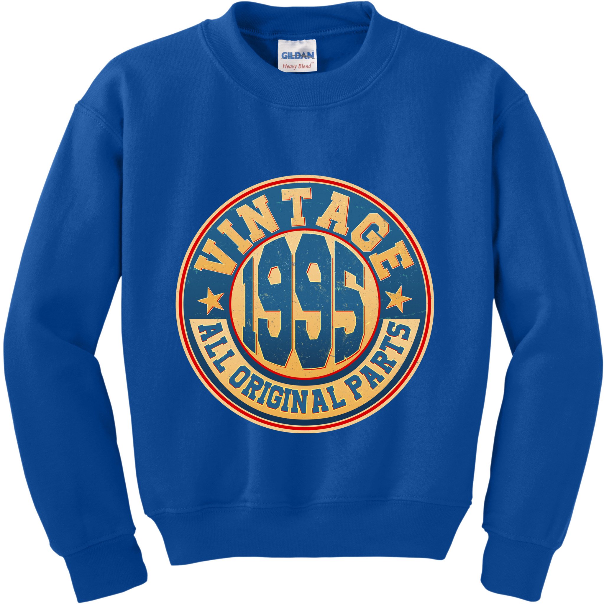 Vintage All Original Parts Emblem Shield 1995 30th Birthday Kids Sweatshirt