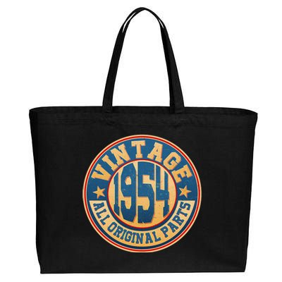 Vintage All Original Parts Emblem Shield 1954 70th Birthday Cotton Canvas Jumbo Tote