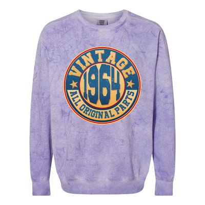 Vintage All Original Parts Emblem Shield 1964 60th Birthday Colorblast Crewneck Sweatshirt