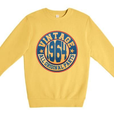 Vintage All Original Parts Emblem Shield 1964 60th Birthday Premium Crewneck Sweatshirt