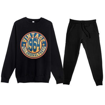 Vintage All Original Parts Emblem Shield 1964 60th Birthday Premium Crewneck Sweatsuit Set