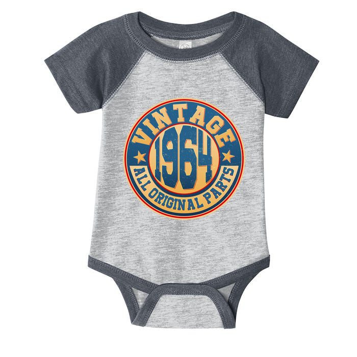 Vintage All Original Parts Emblem Shield 1964 60th Birthday Infant Baby Jersey Bodysuit