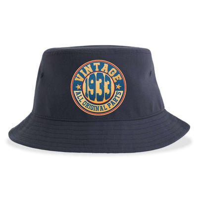 Vintage All Original Parts Emblem Shield 1933 90th Birthday Sustainable Bucket Hat