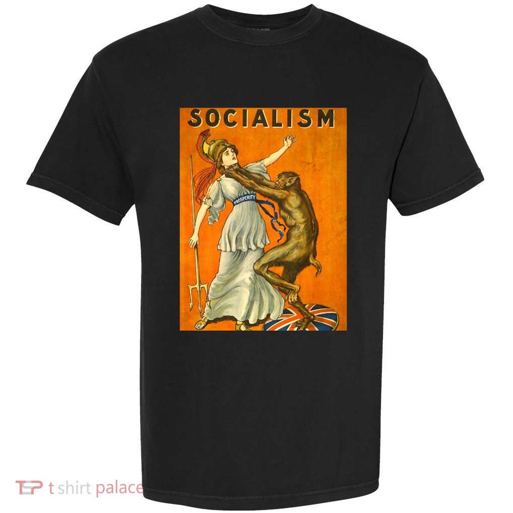 Vintage AntiSocialism Print Garment-Dyed Heavyweight T-Shirt