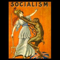 Vintage AntiSocialism Print Drawstring Bag