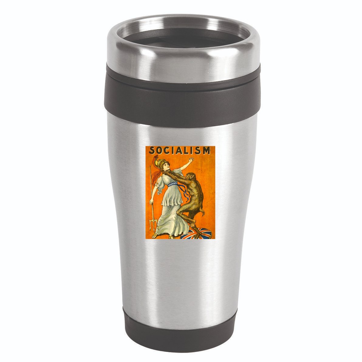 Vintage AntiSocialism Print 16oz Travel Tumbler