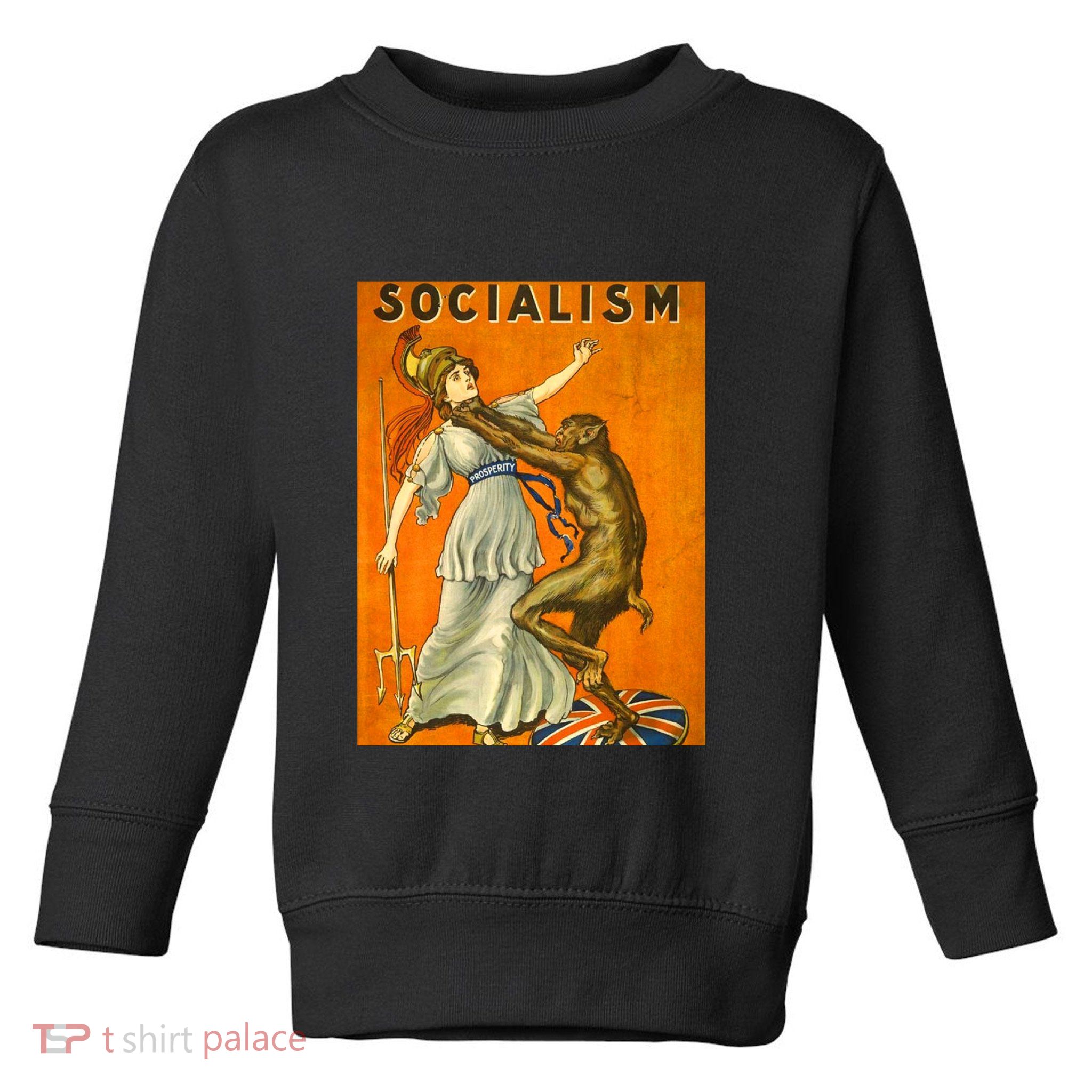 Vintage AntiSocialism Print Toddler Sweatshirt