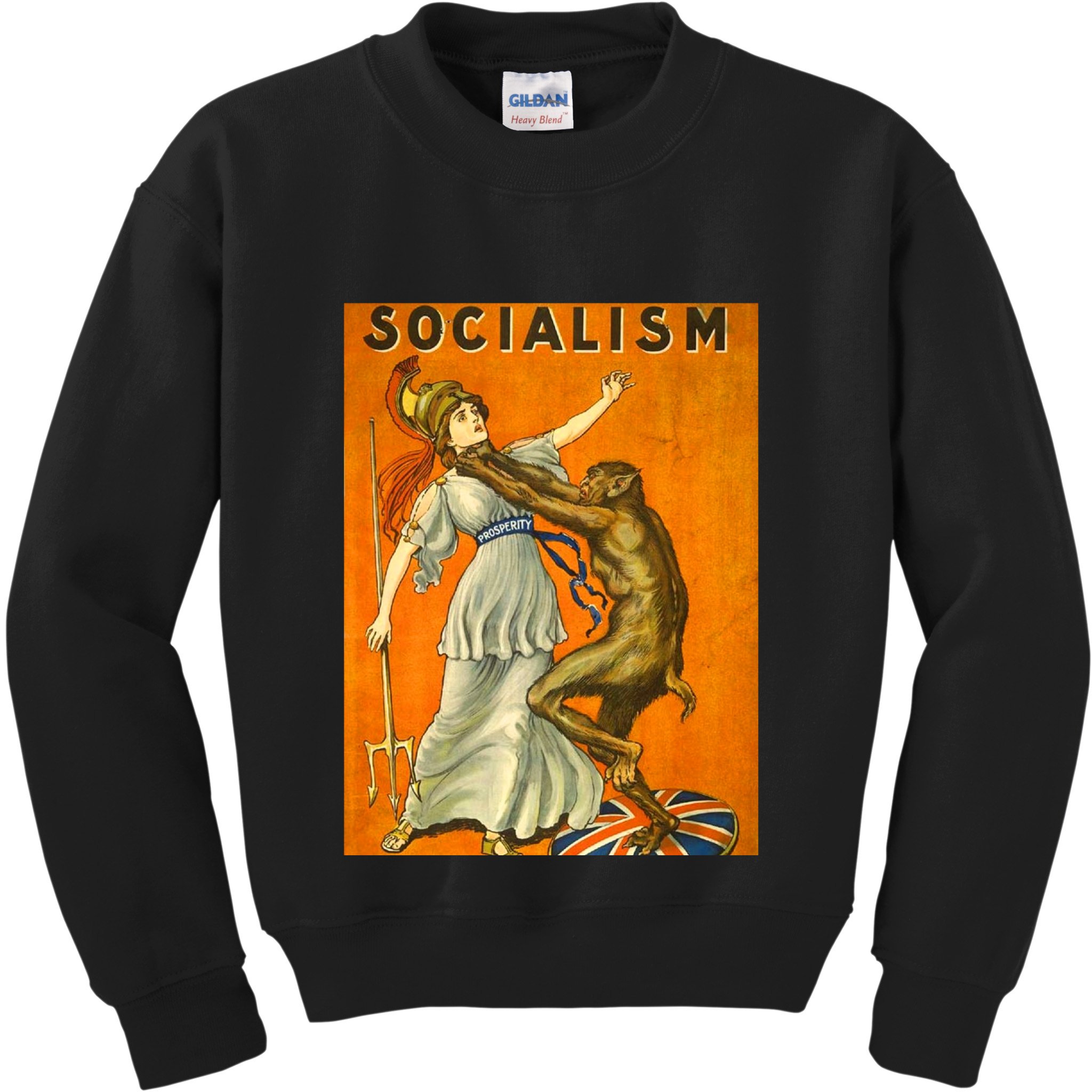 Vintage AntiSocialism Print Kids Sweatshirt