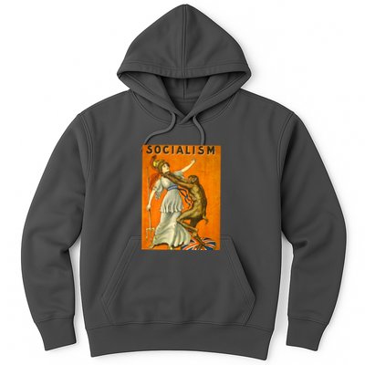 Vintage AntiSocialism Print Hoodie