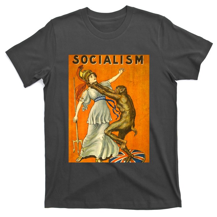 Vintage AntiSocialism Print T-Shirt