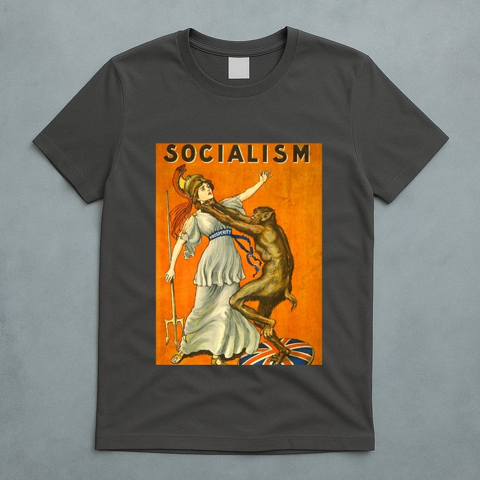Vintage AntiSocialism Print T-Shirt