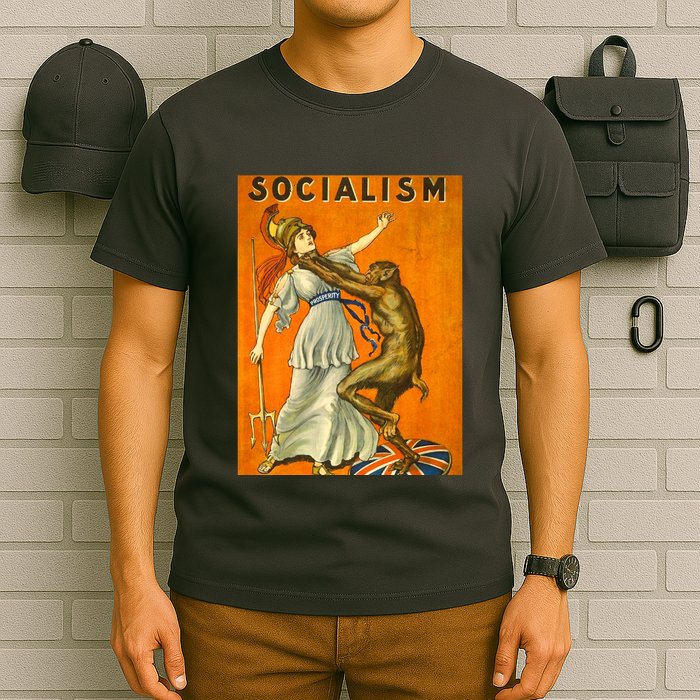 Vintage AntiSocialism Print T-Shirt